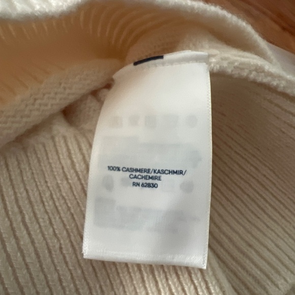 Women's Cashmere Funnel Neck Sweater - Fresh Ivory - Picture 11 of 13